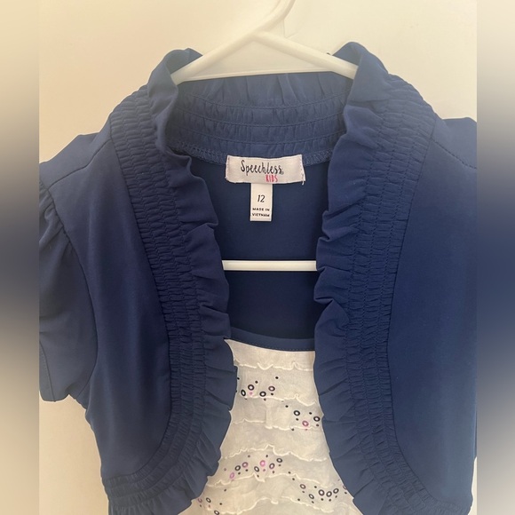 SPEECHLESS KIDS LONG DRESSY RUFFLED DRESS W/SEQUINS OF LIGHT PURPLE COLOR SZ 12 - Picture 6 of 8